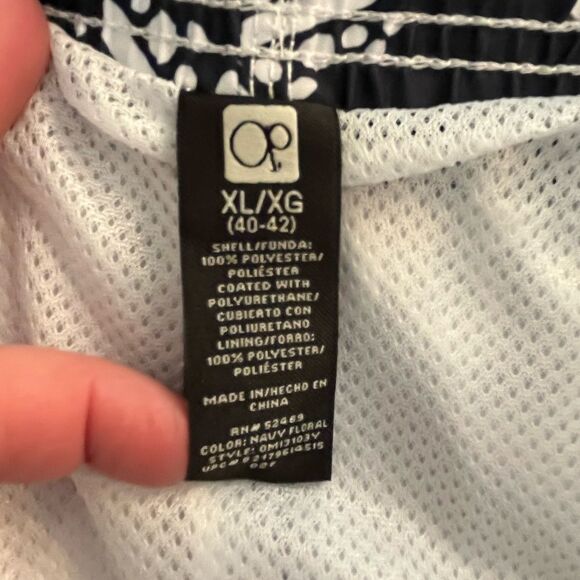 OP Navy Floral Print SwIm Trunks Board Shorts sz XL NWT - Picture 2 of 4
